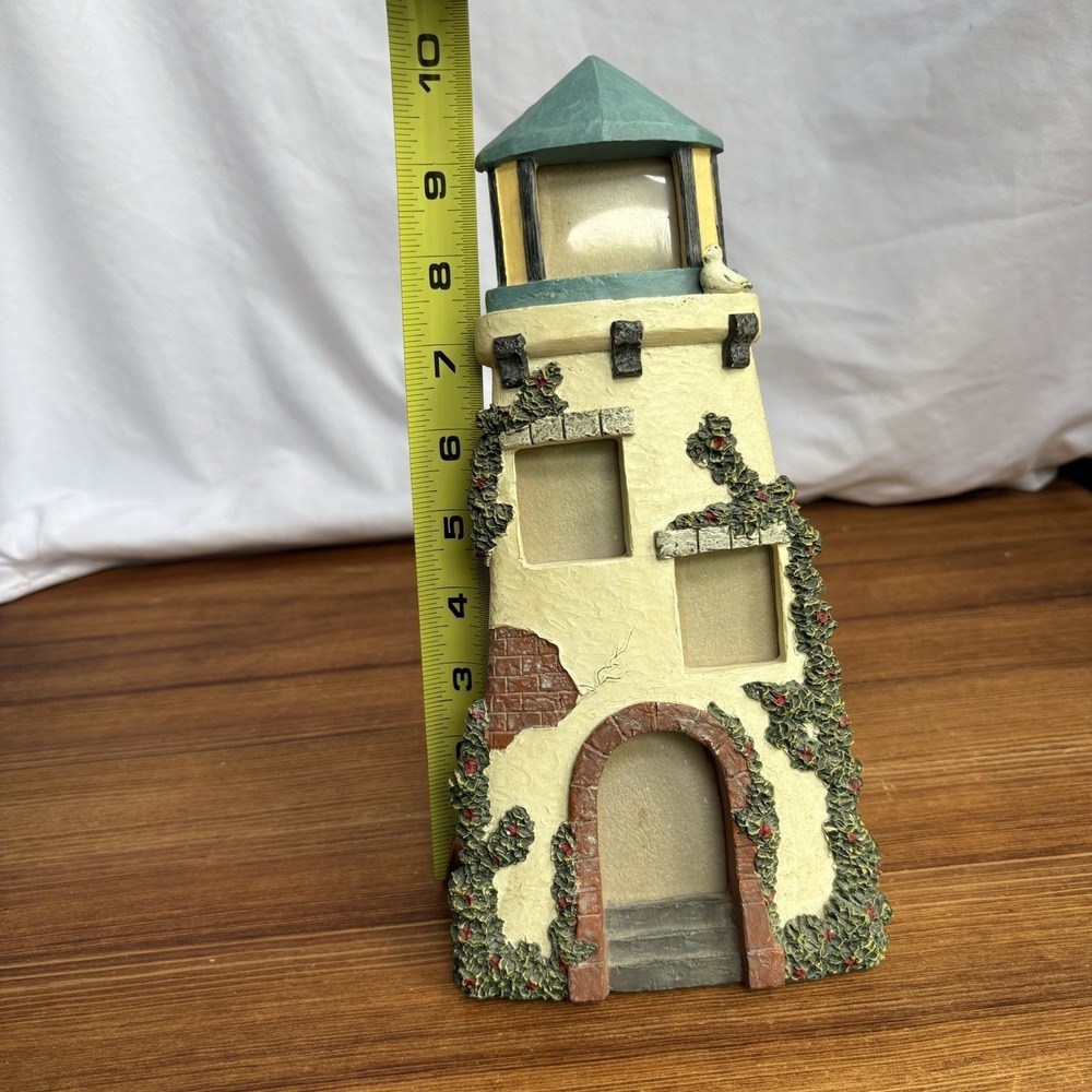 1994 FIGI Graphics Lighthouse Resin Picture Frame Holds 3 Photos Nautical Decor - Picture 8 of 9